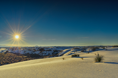 Photographies des paysages des White Sand Dune au Nouveau Mexique aux Etats-Unis