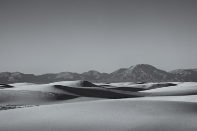 Photographies des paysages des White Sand Dune au Nouveau Mexique aux Etats-Unis