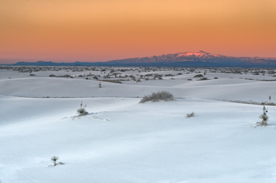 Photographies des paysages des White Sand Dune au Nouveau Mexique aux Etats-Unis
