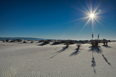 Photographies des paysages des White Sand Dune au Nouveau Mexique aux Etats-Unis