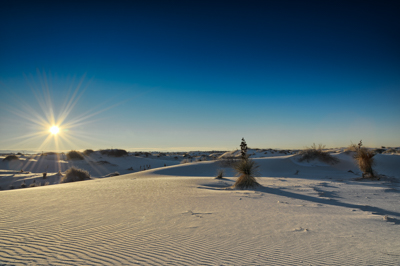 Photographies des paysages des White Sand Dune au Nouveau Mexique aux Etats-Unis