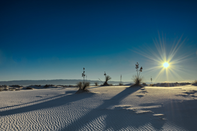 Photographies des paysages des White Sand Dune au Nouveau Mexique aux Etats-Unis