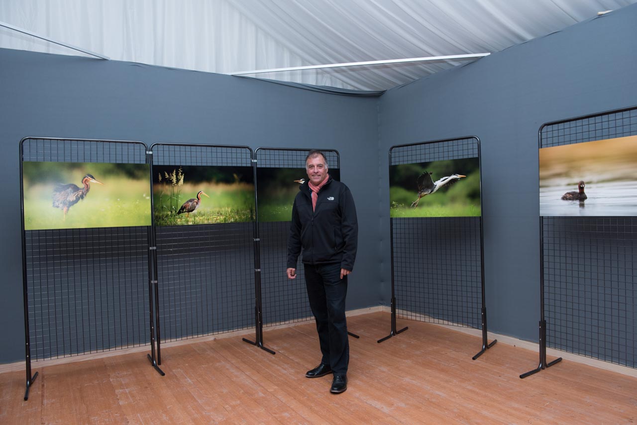 Amar Guillen, during a wildife photo exhibition.