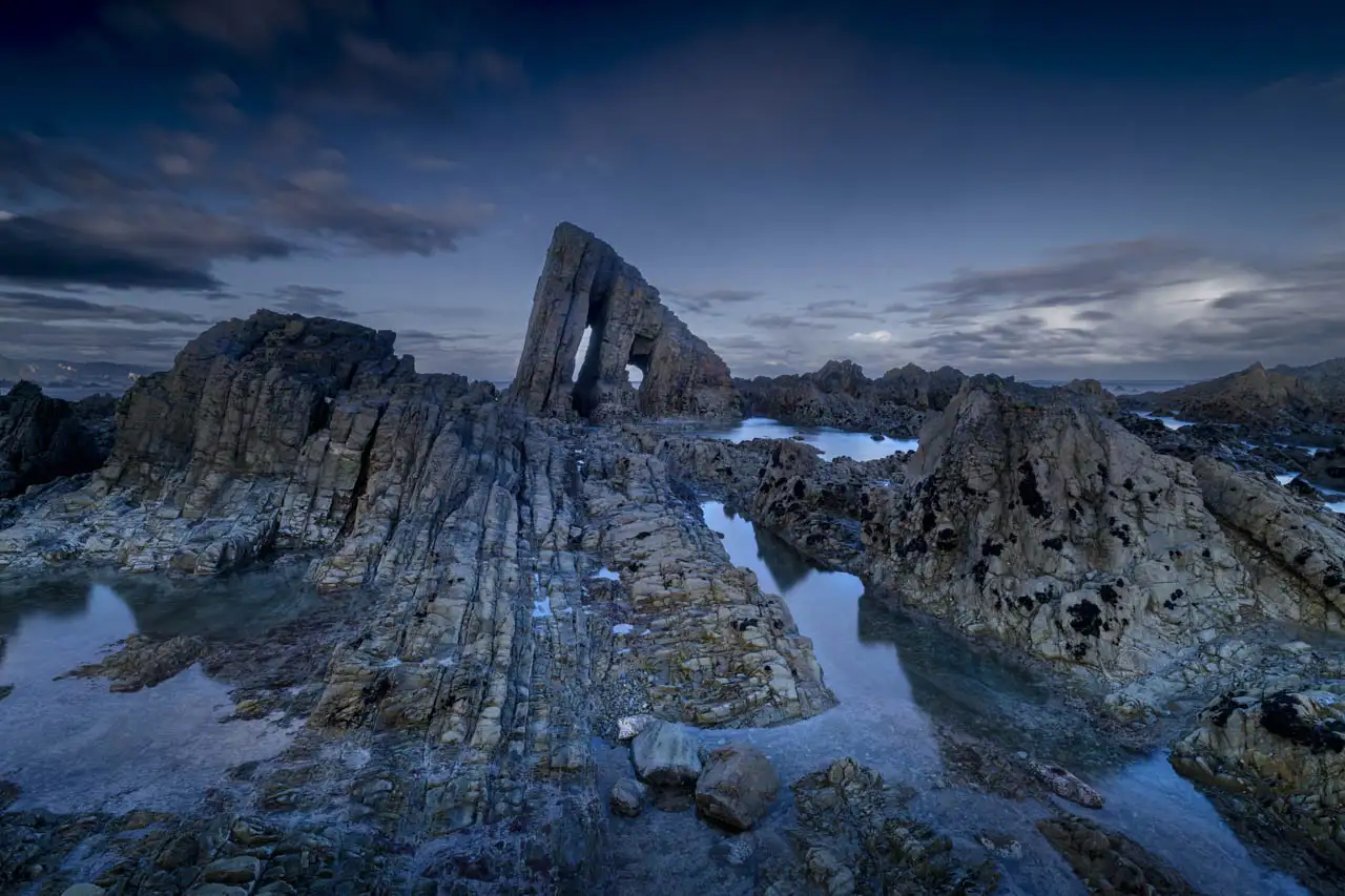 Seascape of Playa Vallina in Asturias in Spain. Fine art Photograph in color by Amar Guillen, photographer artist.