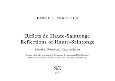 Le livre Reflets de Haute-Saintonge. Photographies et textes par Isabelle et Amar Guillen.
