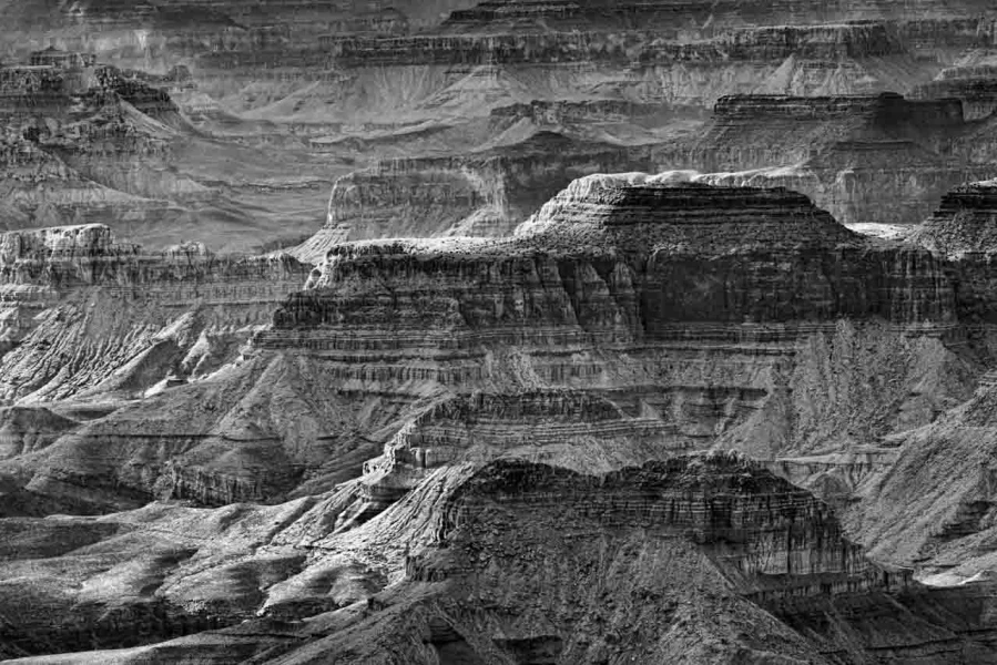 Grand Canyon in Arizona in United States in black and white Grand Canyon in Arizona in United States in black and white