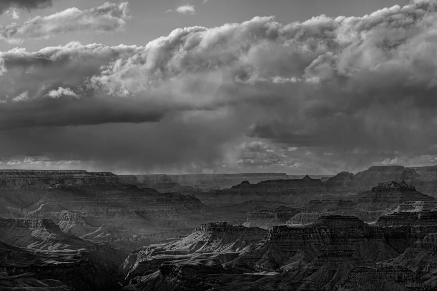 Grand Canyon in Arizona in United States in black and white Grand Canyon in Arizona in United States in black and white