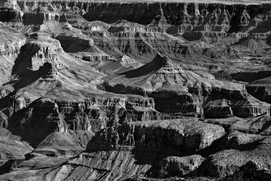 Grand Canyon in Arizona in United States in black and white Grand Canyon in Arizona in United States in black and white