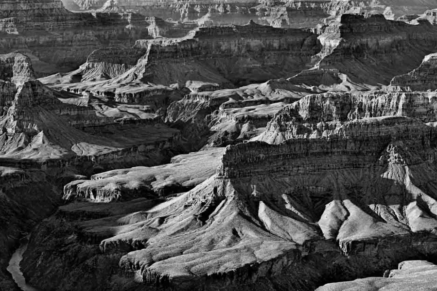 Grand Canyon in Arizona in United States in black and white Grand Canyon in Arizona in United States in black and white