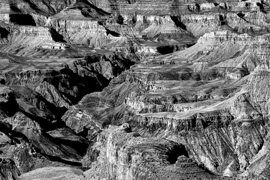 Grand Canyon in Arizona in United States in black and white Grand Canyon in Arizona in United States in black and white