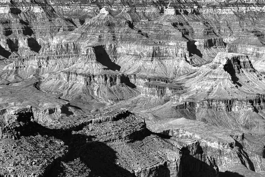 Grand Canyon in Arizona in United States in black and white Grand Canyon in Arizona in United States in black and white