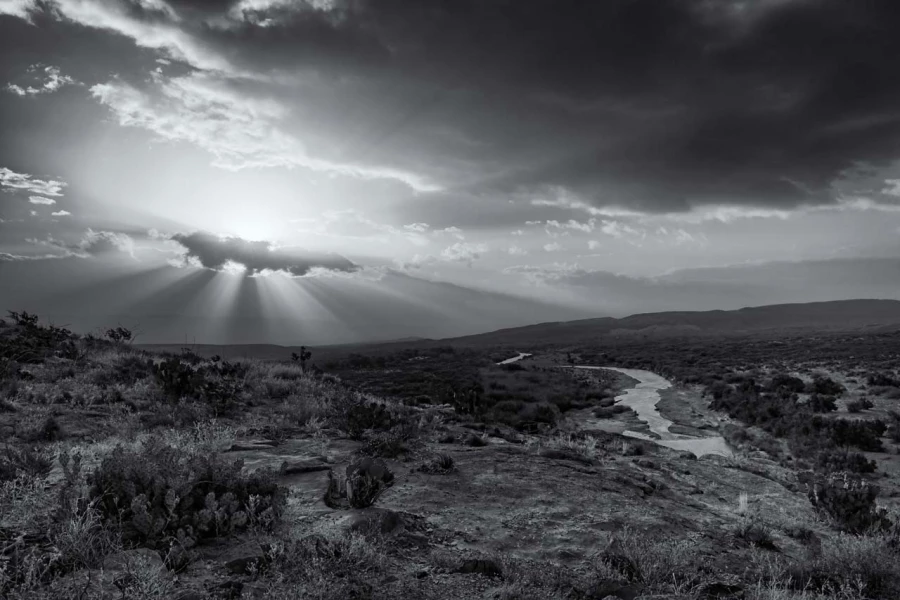 Landscape in black and white of Texas by Amar Guillen, photograp Landscape in black and white of Texas by Amar Guillen, photograp