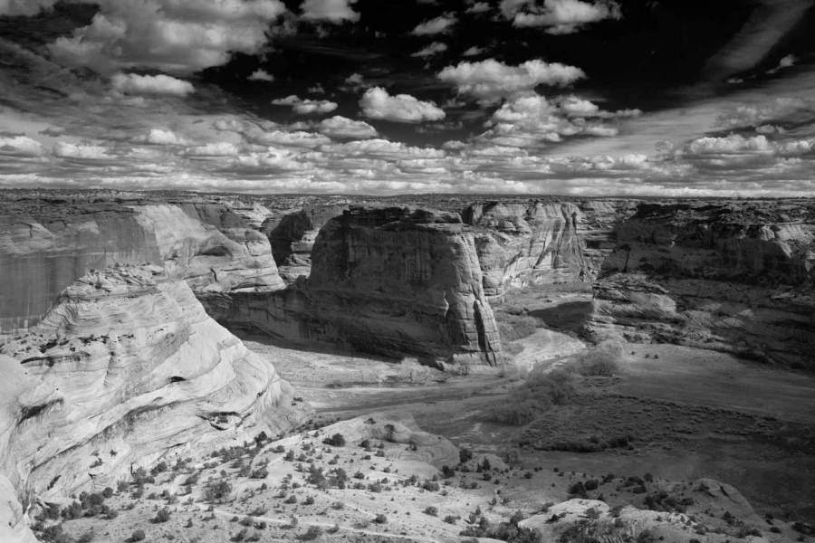 Photo of Canyon de Chelly in Arizona in black and white. Photo of Canyon de Chelly in Arizona in black and white.