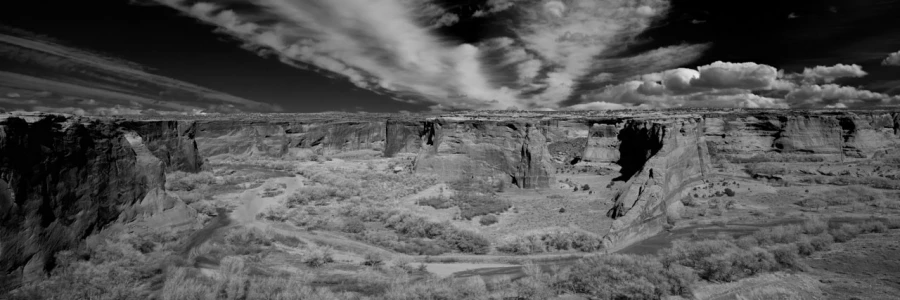 Photo of Canyon de Chelly in Arizona in black and white. Photo of Canyon de Chelly in Arizona in black and white.