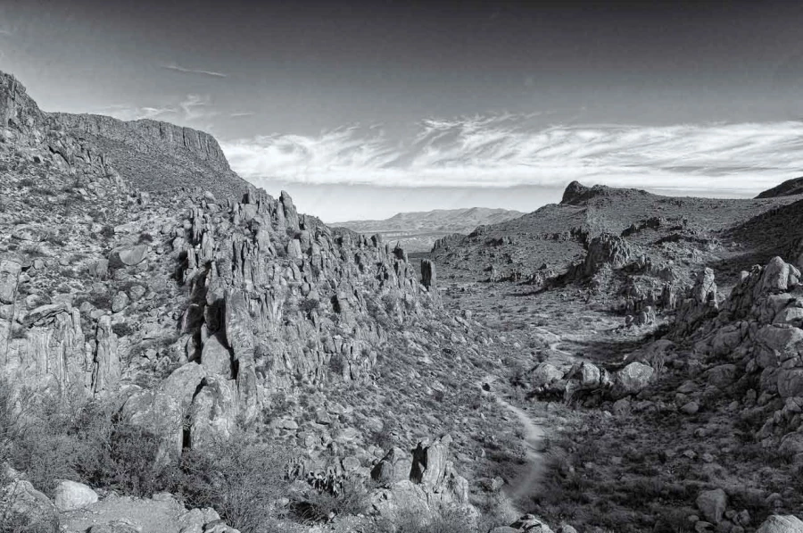 Landscape of Big Bend in Texas in black and white. Landscape of Big Bend in Texas in black and white.