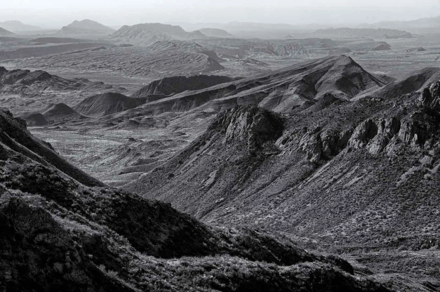 Landscape of Big Bend in Texas in black and white. Landscape of Big Bend in Texas in black and white.