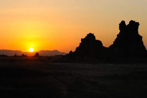 Paysage de Lac Abbé à Djibouti. Paysage de Lac Abbé à Djibouti.