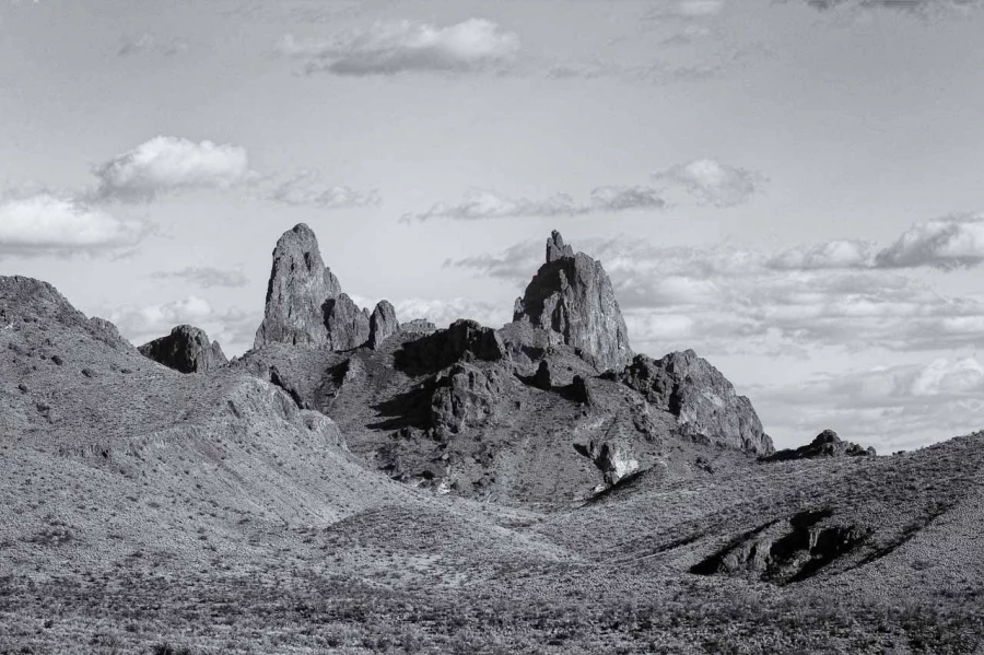Landscape of Big Bend in Texas in black and white. Landscape of Big Bend in Texas in black and white.