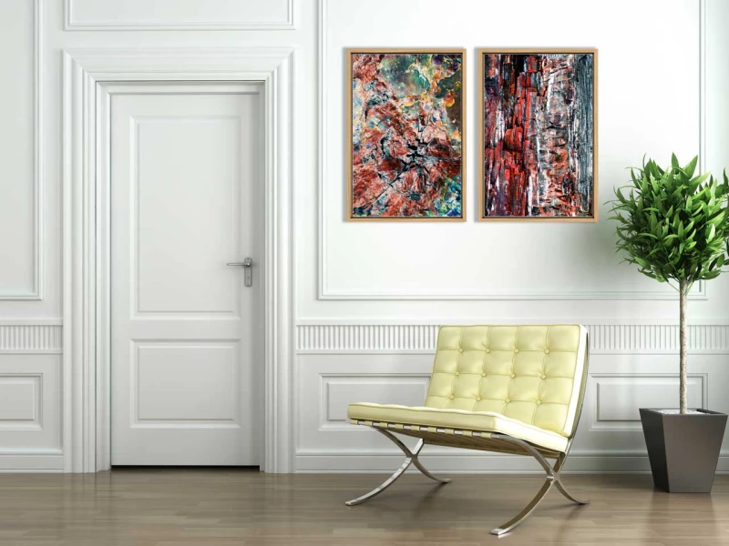 Example of a fine art print hanging on a wall and created by Ama Example of a fine art print hanging on a wall and created by Ama