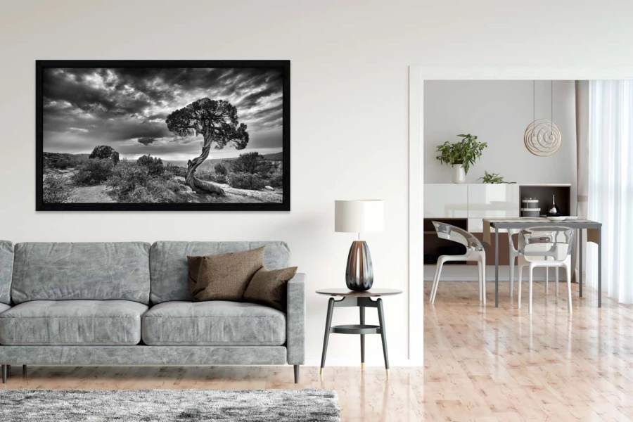 Example of a fine art print hanging on a wall and created by Ama Example of a fine art print hanging on a wall and created by Ama