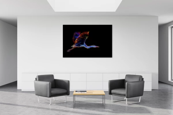 Example of a fine art print hanging on a wall and created by Ama Example of a fine art print hanging on a wall and created by Ama