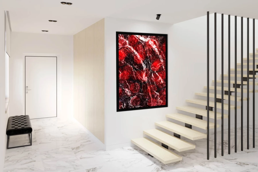 Example of a fine art print hanging on a wall and created by Ama Example of a fine art print hanging on a wall and created by Ama