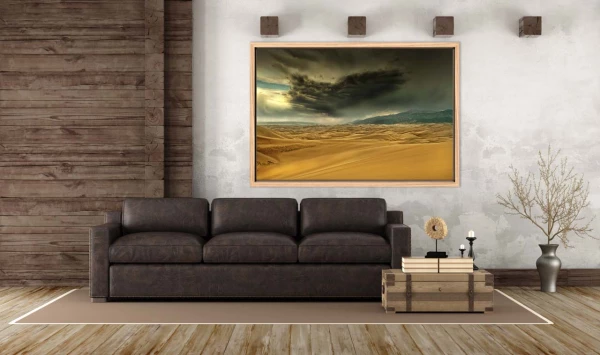 Example of a fine art print hanging on a wall and created by Ama Example of a fine art print hanging on a wall and created by Ama