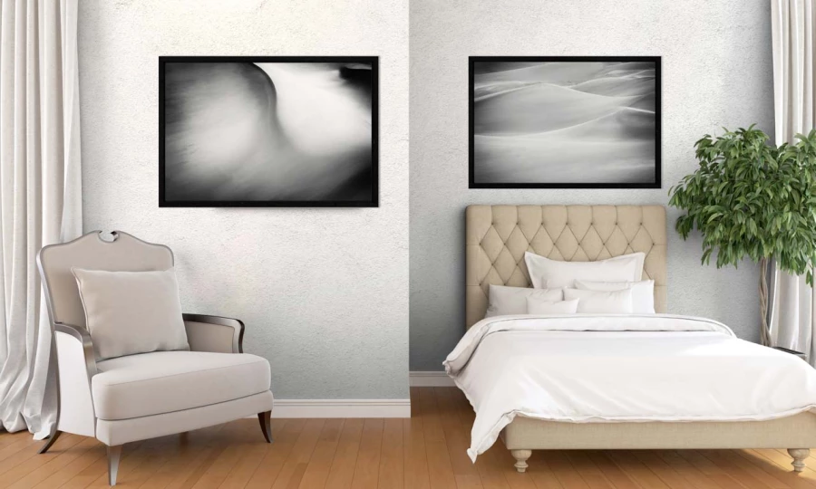 Example of a fine art print hanging on a wall and created by Ama Example of a fine art print hanging on a wall and created by Ama