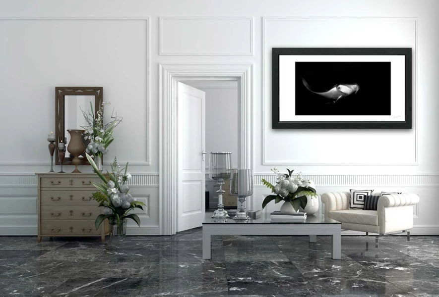 Example of a fine art print hanging on a wall and created by Ama Example of a fine art print hanging on a wall and created by Ama
