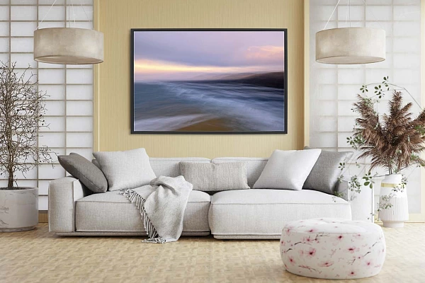 Le cadeau idéal pour la fête des mères : un tirage d’art de la nature Une photo d'art dans le style 'Impression' exposée dans un salon moderne. Avec sa finition contemporaine, c'est un cadeau idéal pour la fête des mères.