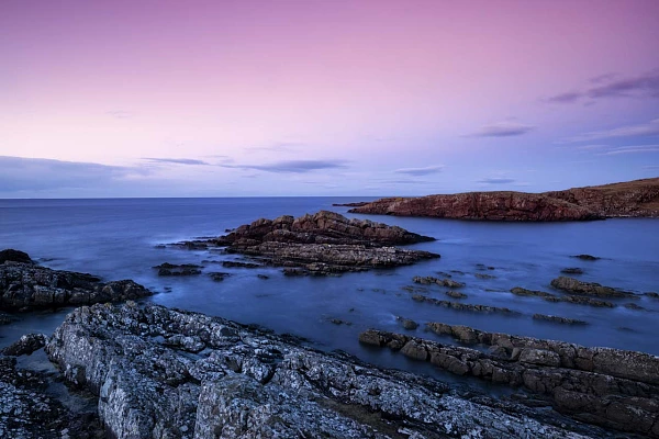 Examples of Photographic Stories with a Single Photo Seascape of the west coast of Scotland. Assynt.