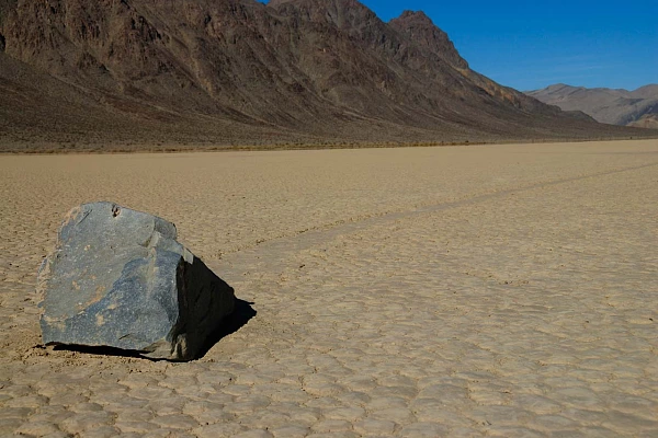 The Sailing Stones at Racetrack in Death Valley National Park The sailing stones in Race Track in Death Valley, California.