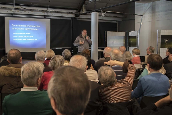 25 Novembre 2017. Conférence photo animalière à Saint-Nazaire Conférence photo consacrée à la photographie animalière à Saint-Nazaire en novembre 2017.