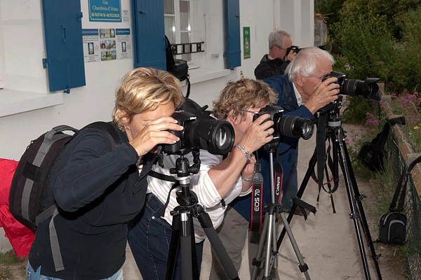 Témoignages des participants à mes stages de photo nature Un groupe de photographes pendant un stage de photo de paysages.