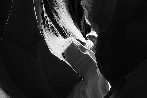 Lasting in Photography Means Building your Photographic Structure Antelope Canyon en noir et blanc. Une collection intemporelle de photographies de paysages en noir et blanc.